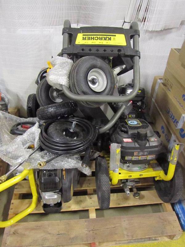 Lot of Stanley, Dewalt, and Karcher Pressure washers. (Updated Info and Photos please review)