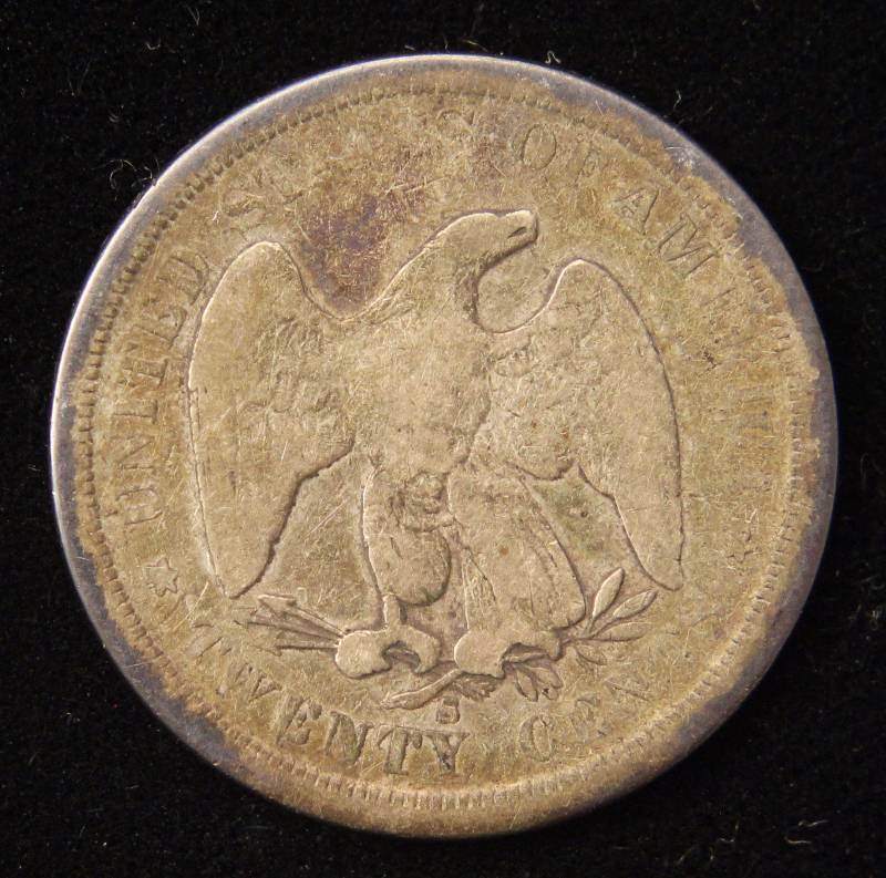 1875-S US TWENTY CENT PIECE VG