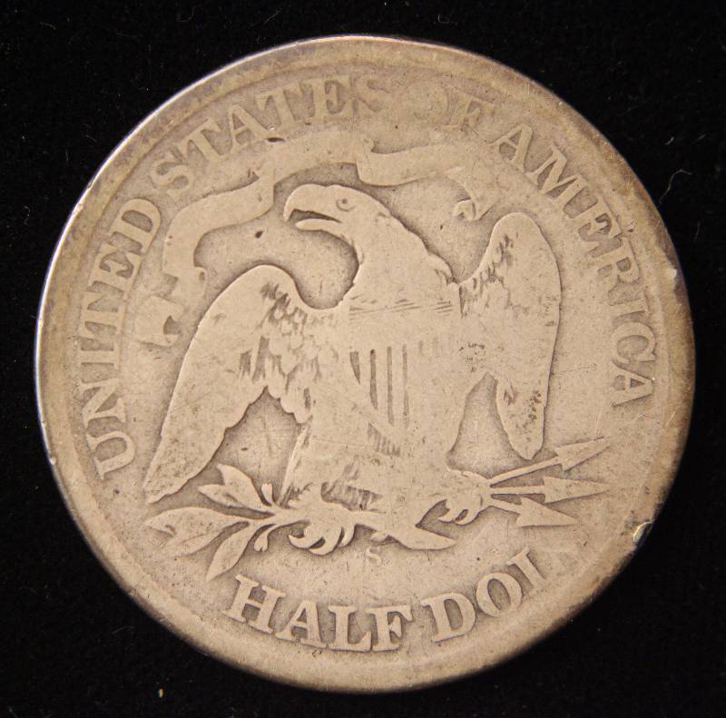 1866-S SEATED LIBERTY SILVER HALF DOLLAR GOOD