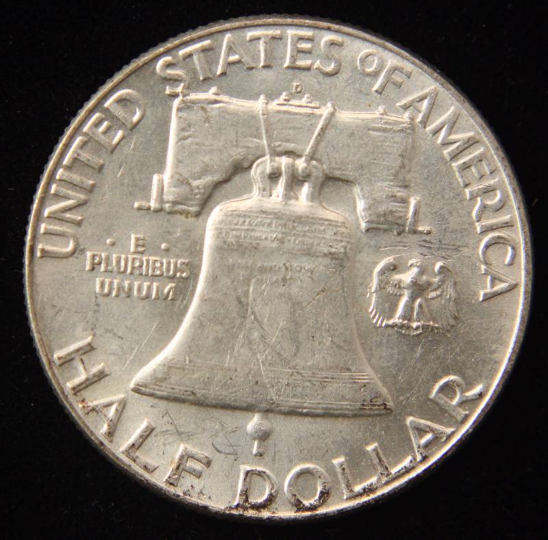 1963-D FRANKLIN SILVER HALF DOLLAR AU
