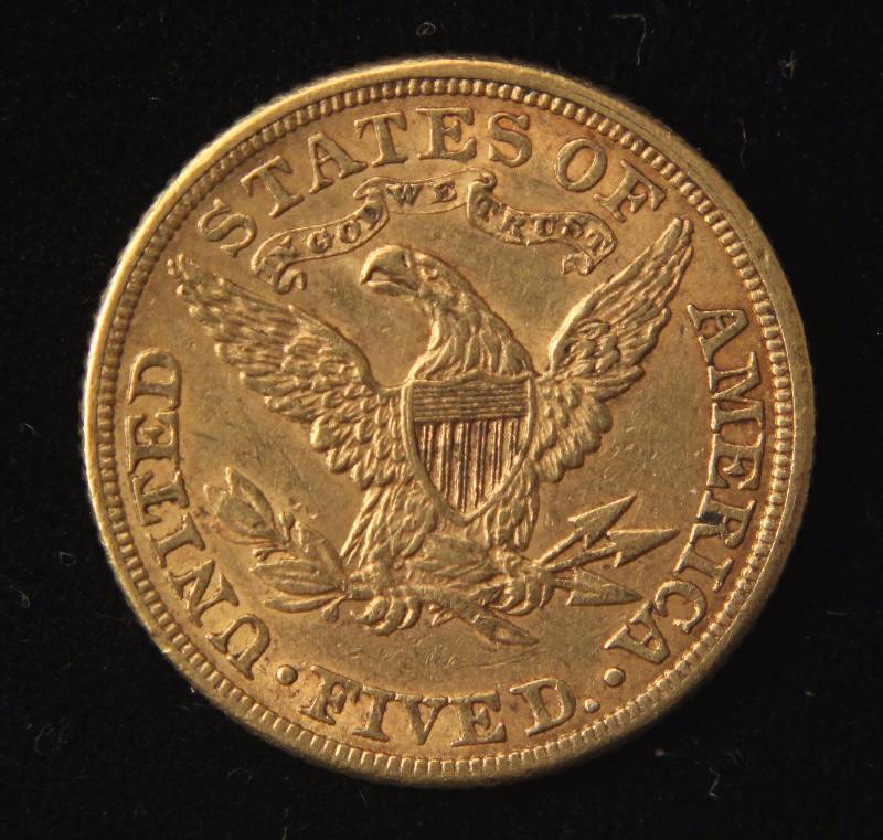1881 US $5 GOLD LIBERTY AU