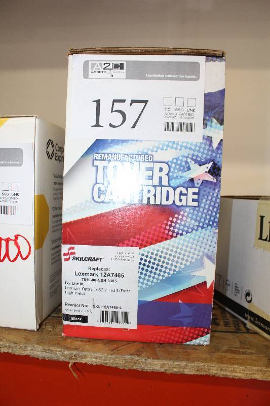 lot 157 image: Skilcraft  Lexmark 12A7465 Remanufactured Toner Cartridge