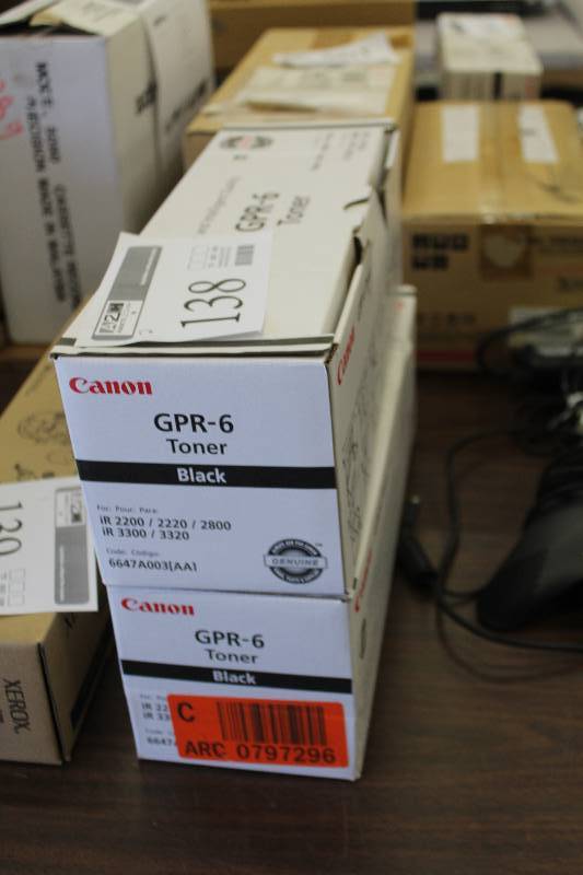 lot 138 image: Lot of (2) Canon GPR-6 Toner Cartridges