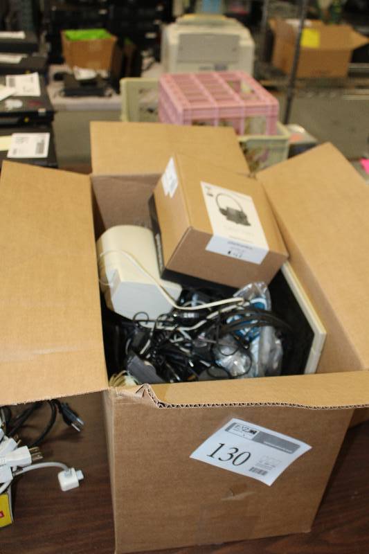 lot 130 image: Box Lot of Plantronics Headsets