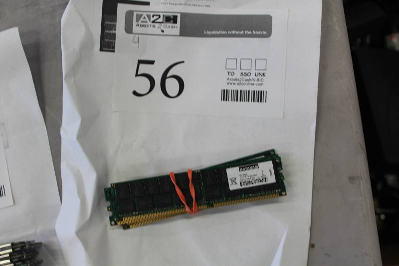 lot 56 image: Lot of (4) Dataram 2GB PC2100 DDR Server RAM