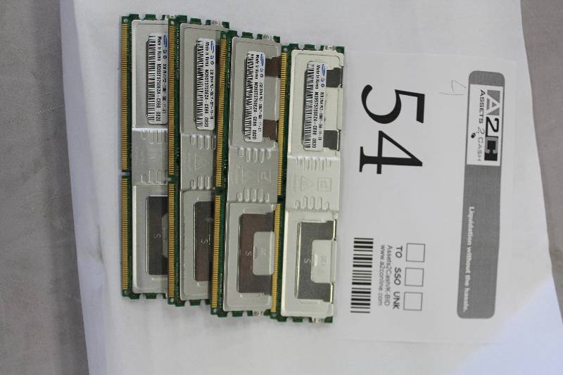 lot 54 image: Lot of (4) Samsung 2GB 2Rx4 PC2 - 5300F-555-11-E0