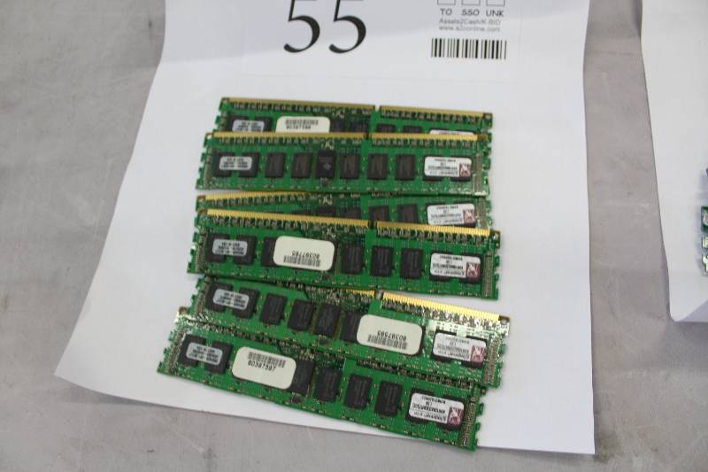 lot 55 image: Lot of (6) Kingston KVR Memory Boards