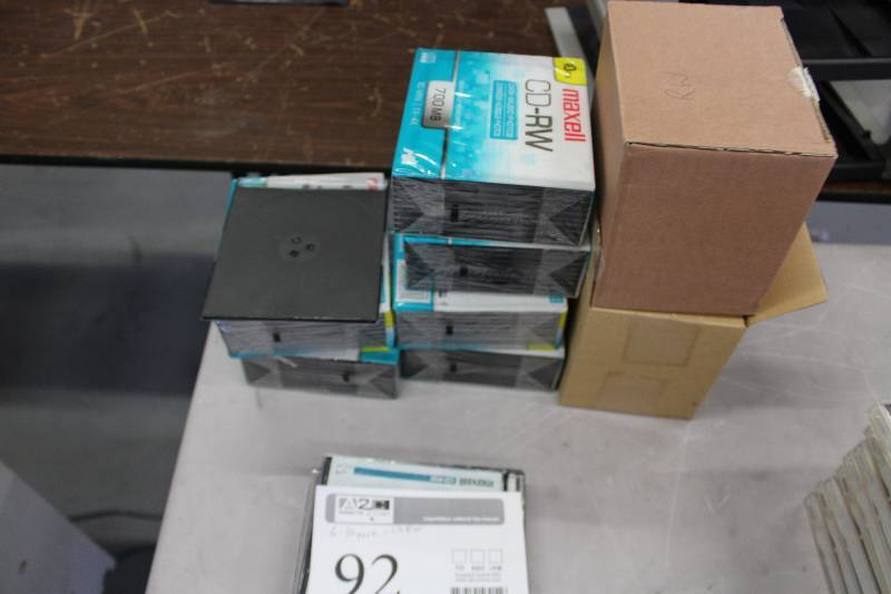 lot 92 image: Lot of (6) Maxell 10-Pack CDRW 700MB Disc In Jewel Cases