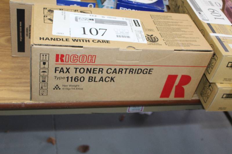 lot 107 image: Ricoh Fax Toner Cartridge Type 1160 Black