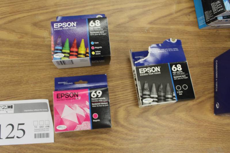 lot 125 image: Lot of (3) Epson 68,69 Ink Cartridges