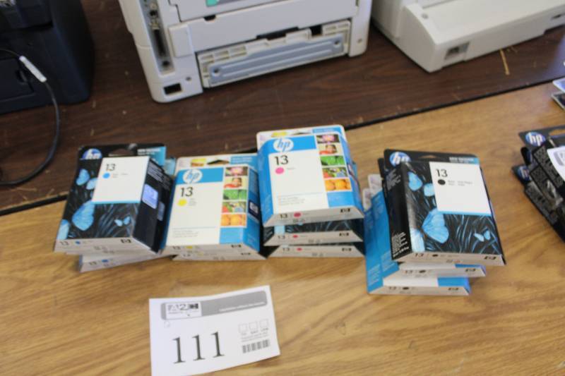 lot 111 image: Lot of (12) HP 13 Ink Cartridges