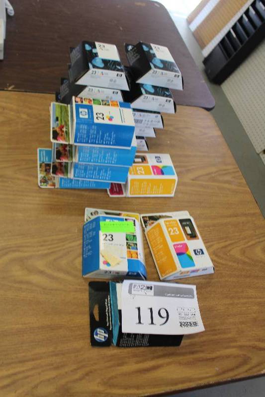 lot 119 image: Lot of (18) HP 23 Ink Cartridges