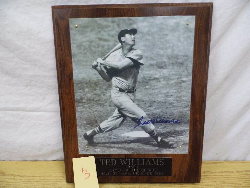lot 3 image: Ted Williams Signed Photo