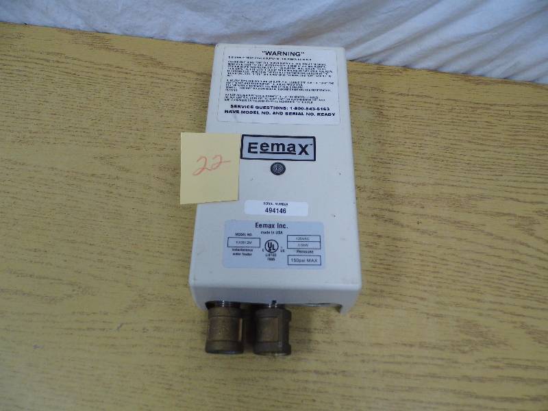 lot 22 image: Eemax Instant Water Heater