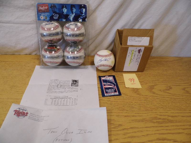 lot 99 image: Tony Oliva Signed Baseball