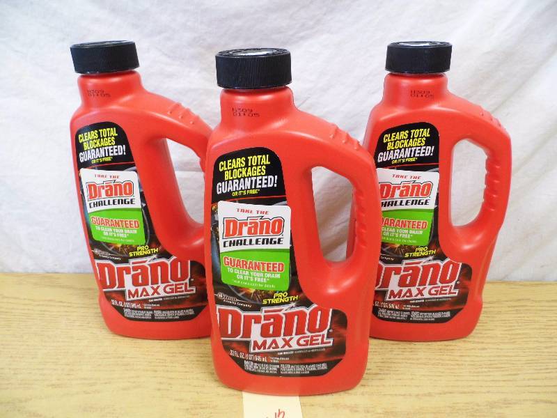 lot 113 image: 3 New Draino Max Gel