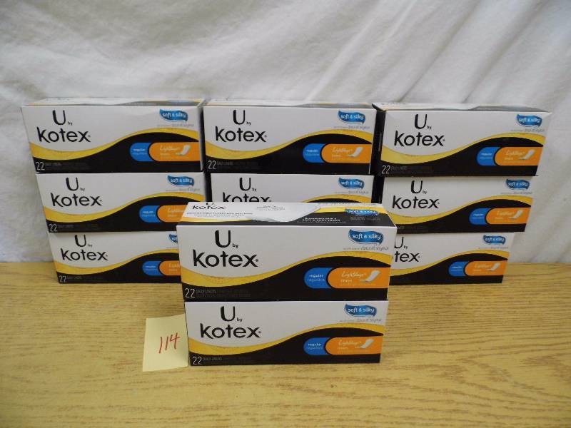 lot 114 image: 11 Packages Kotex