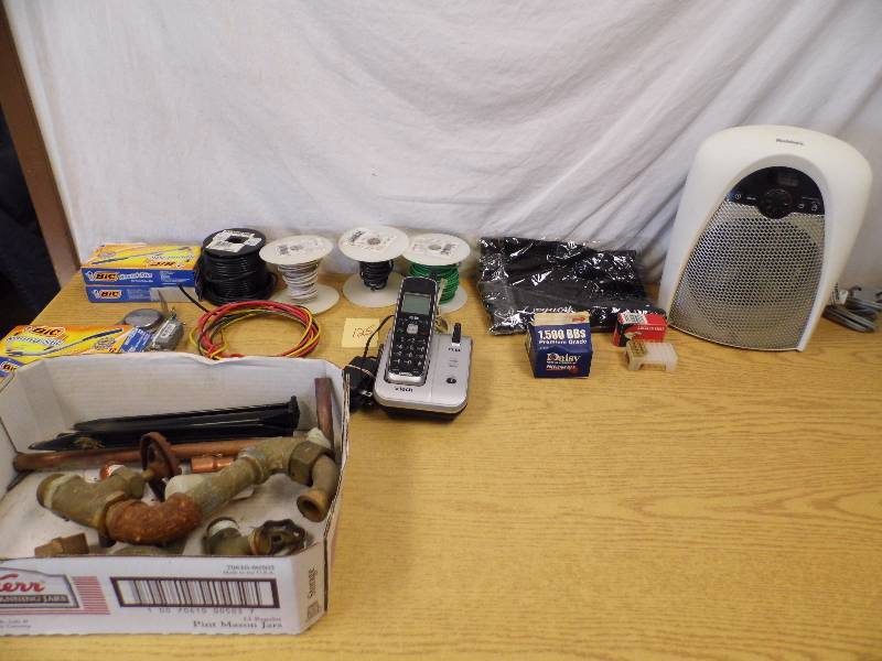 lot 125 image: Pens - Wire - Ammo - Phone