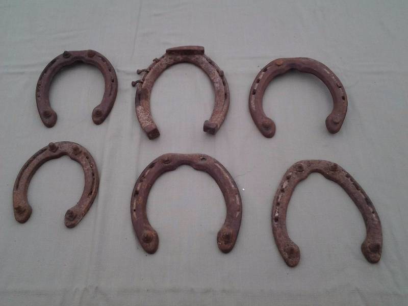 lot 31 image: 6-Old Horse Shoes