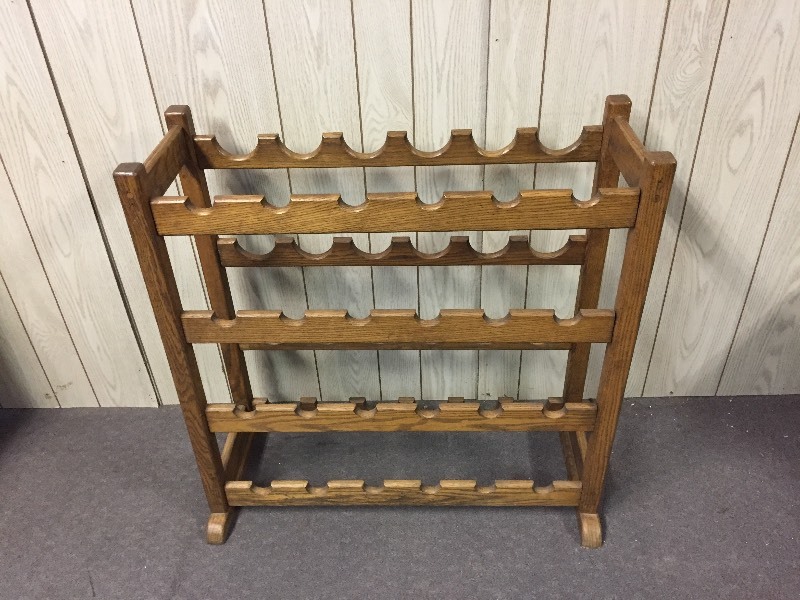 lot 48 image: Oak Wine (bottle) rack
