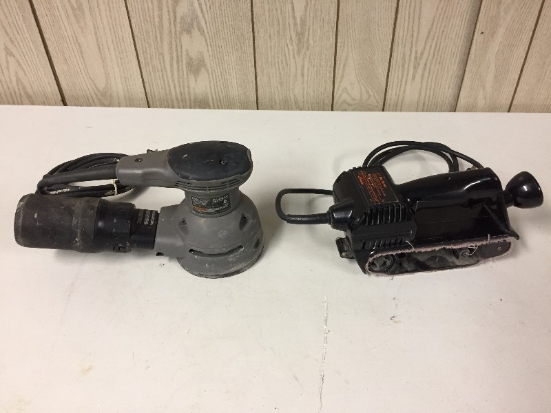 lot 21 image: Porter Cable Random Orbit Sander & 2.5 Belt Sander