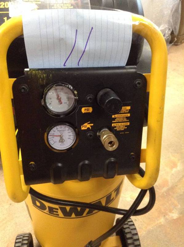 Dewalt 15 Gal. Portable Electric Air Compressor used in like new condition