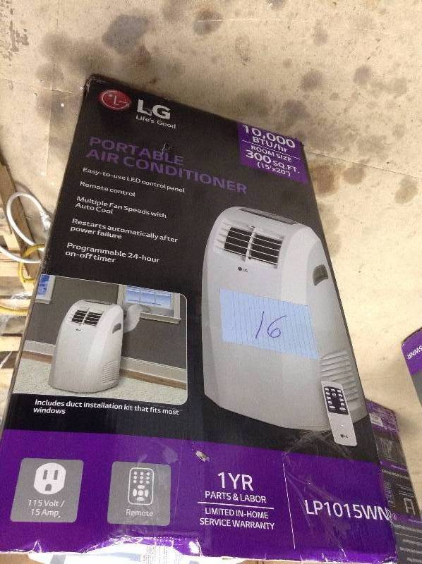 LG Portable Air Conditioner 10,000 BTU open box not used