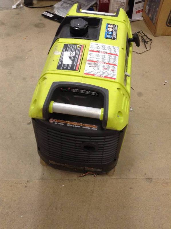 Ryobi 2,200-Watt Green Gasoline Powered Digital Inverter Generator used in very good condition