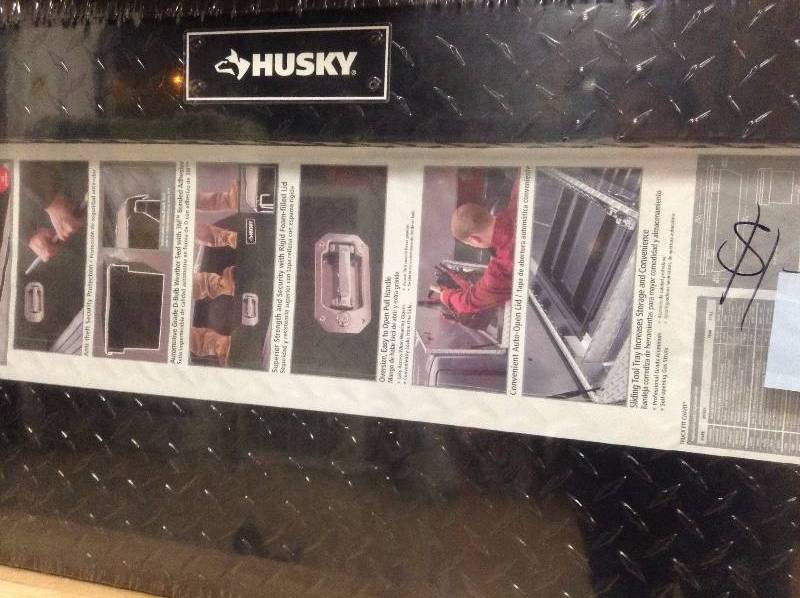 Husky 70 in. Black Aluminum Polished Deep Truck Box