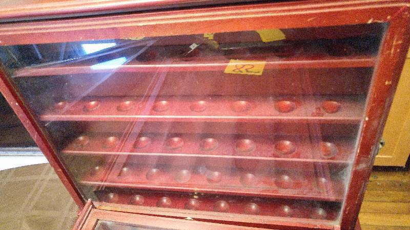 lot 85 image: 2, Golf Ball displays.. Solid wood and good glass fronts