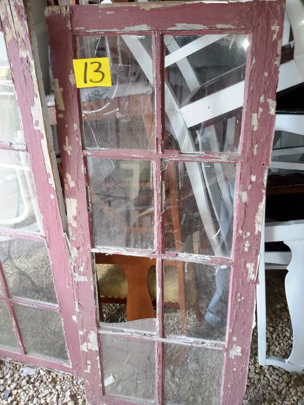 lot 13 image: 2, 8 divided light window paines