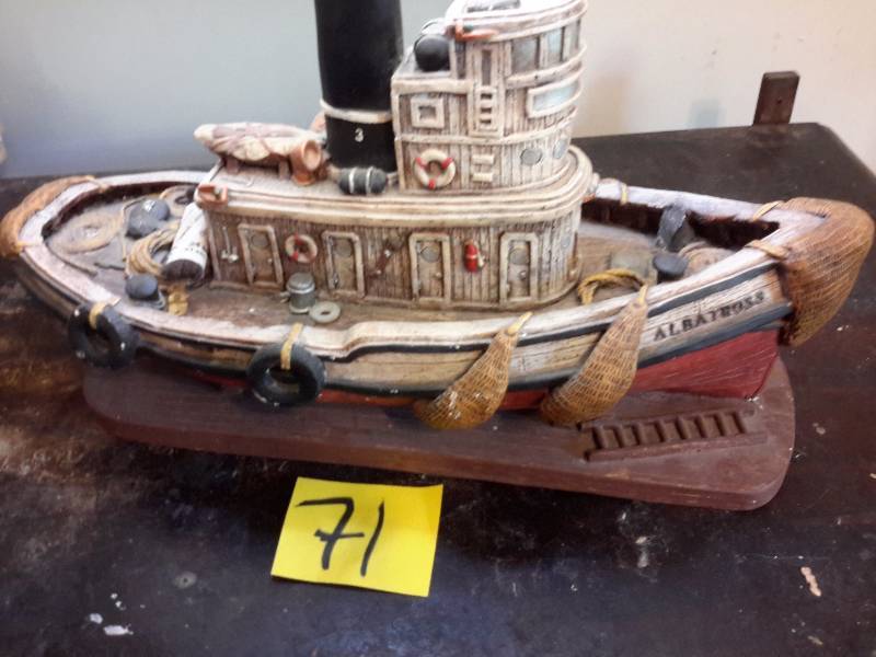 lot 71 image: Very cool  Ship theme Lamp.. Works