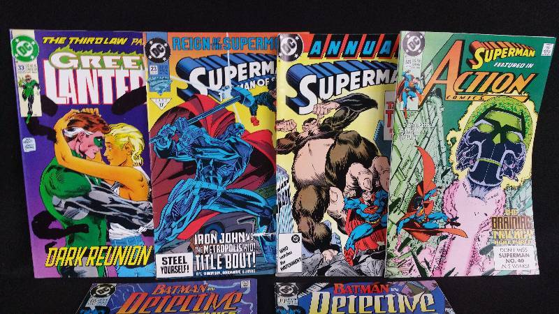 (6) 1980s and 1990s Superman, Batman, and Green Lantern DC Comics Comic Book