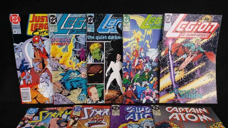 (9) Early 1990s DC Comics Legion, Captain Atom, and Starman Comic Book