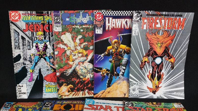 (8) 1980s and 1990s DC Star Trek, Demon, Firestorm, etc. Comic Book