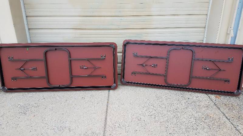 (2) 6 Wood Folding Tables