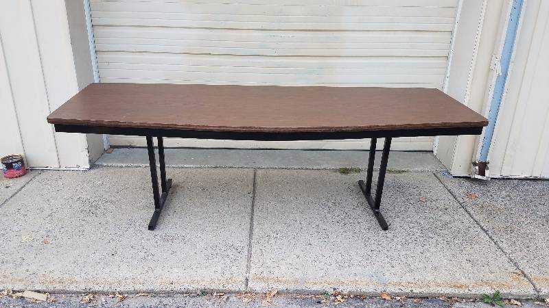 8 Heavy-Duty Wood Folding Table