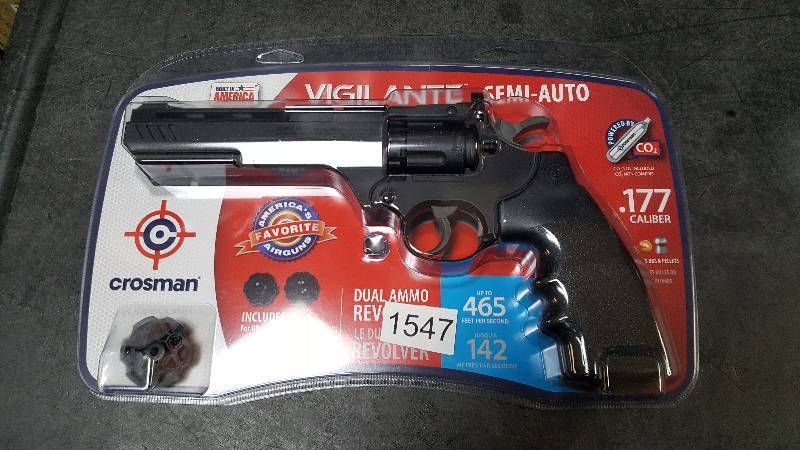 lot 1547 image: Crosman 357 .177-Caliber CO2 Semi-Automatic Revolver