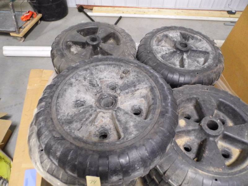 lot 74 image: Lot of 17 Roll In Dock Wheels