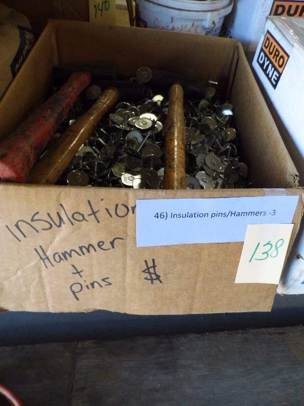 lot 138 image: Insulation Pins - Hammers