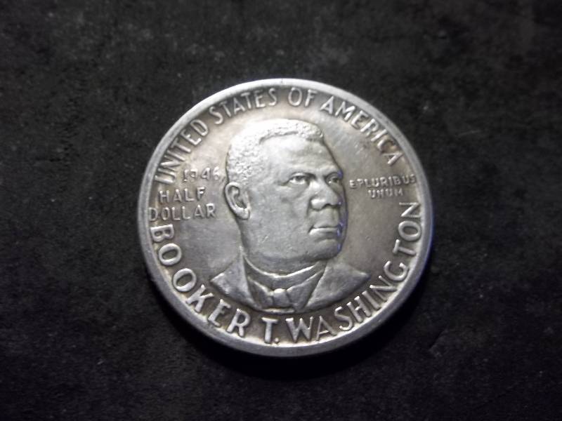 1946 Booker T Washington Silver Half Dollar Comemmorative