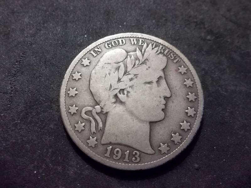 1913 S Barber Half Dollar