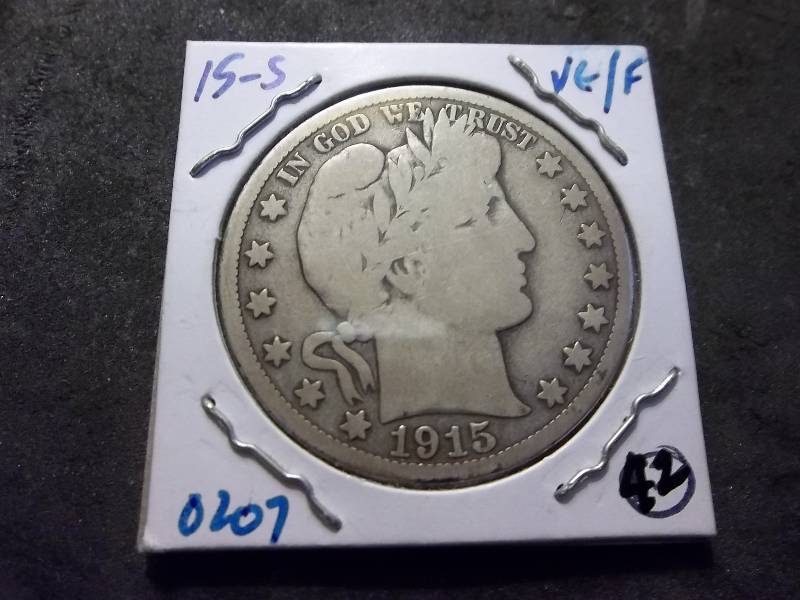 1915 S Barber Half Dollar
