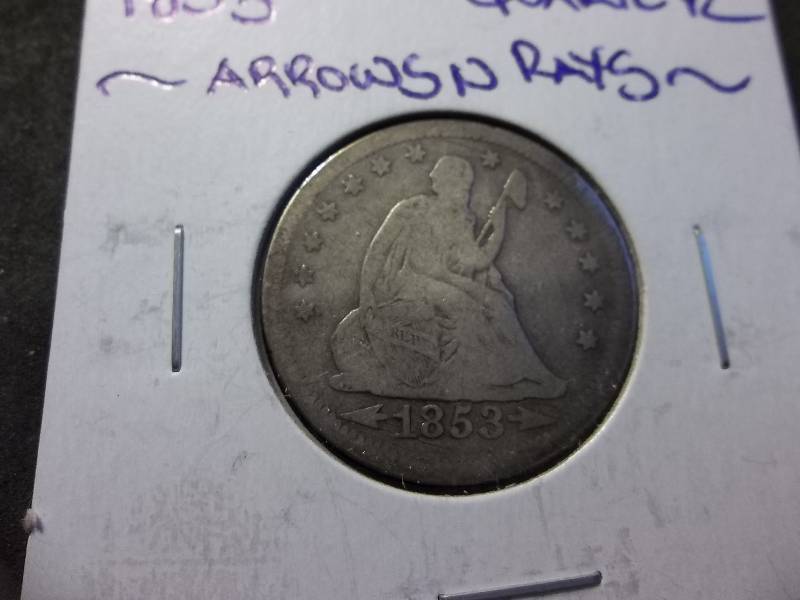 1853 Seated Quarter