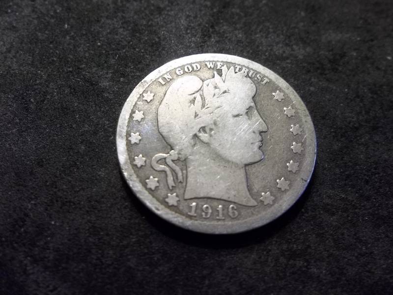1916 D Barber Quarter