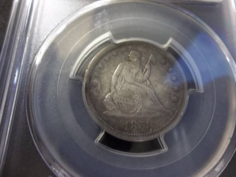 1858 Seated Quarter