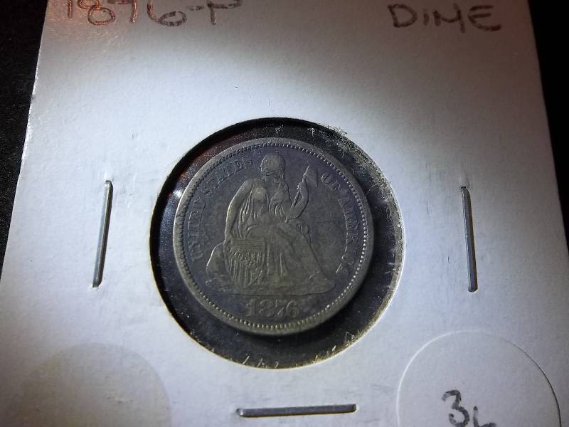 1876 Seated Liberty Dime