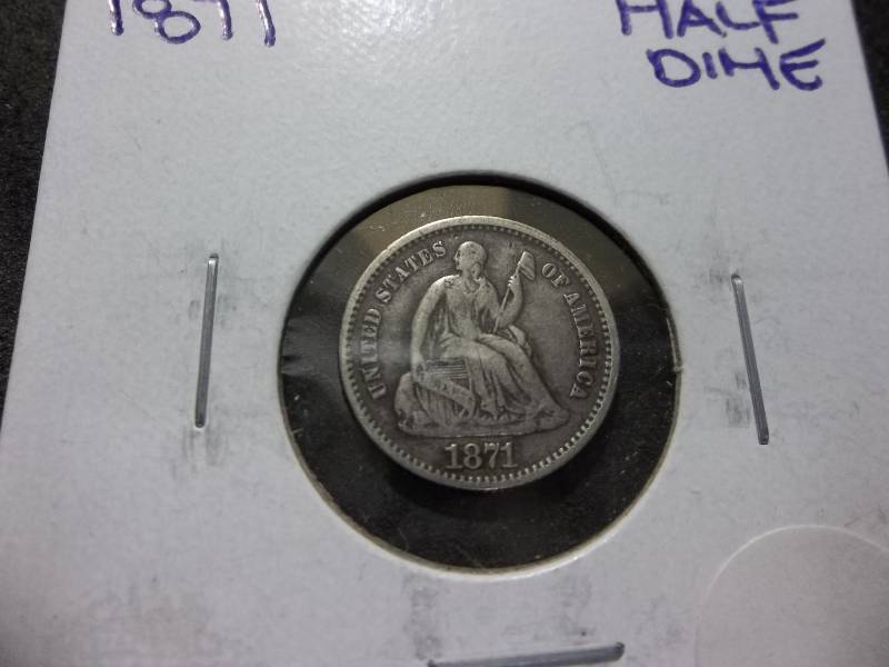 1871  Seated Liberty Half Dime