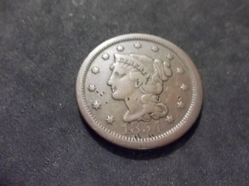 1854 Large Cent