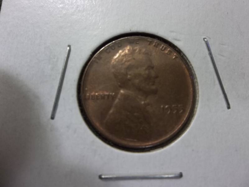 1955 Lincoln Cent EarlyWeak Double Die